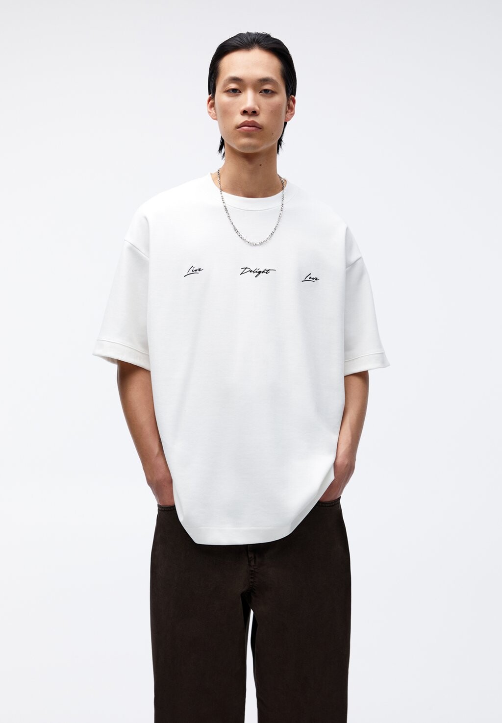 

Футболка с принтом PULL&BEAR, цвет white