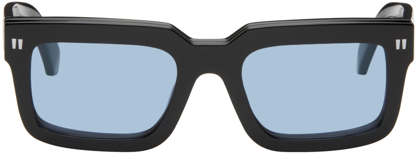 солнцезащитные очки 100% голубой синий Черные солнцезащитные очки на клипсе Off-White, цвет Black/Light blue