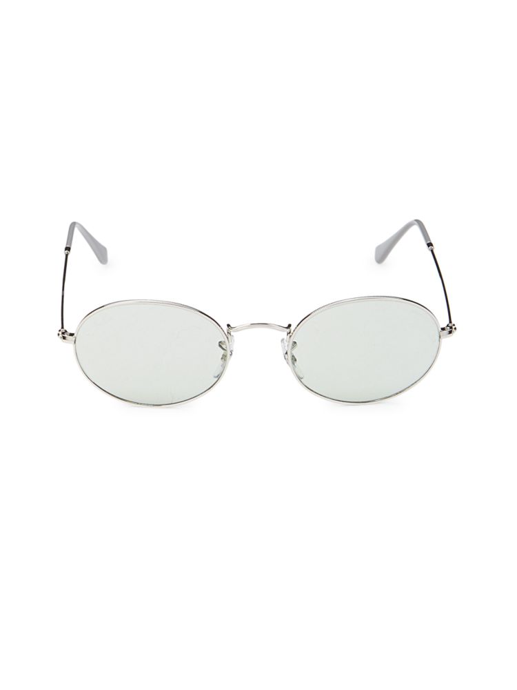 

Овальные солнцезащитные очки 54MM Ray-Ban, серебро