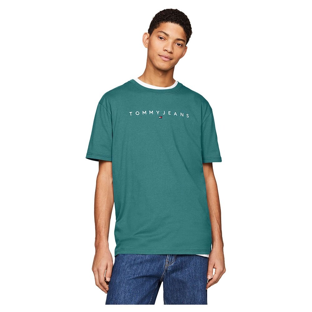 

Футболка с коротким рукавом Tommy Jeans Reg Linear Logo Ext, зеленый