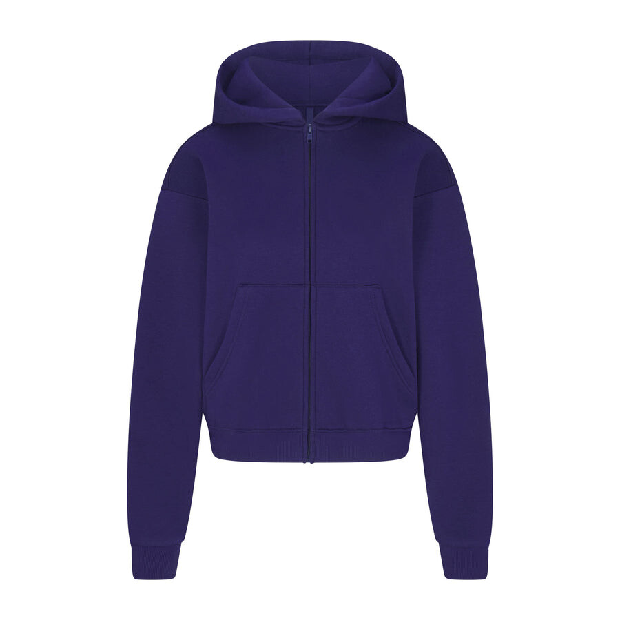 

Классическая толстовка с капюшоном на молнии SKIMS Cotton Fleece, цвет Concord
