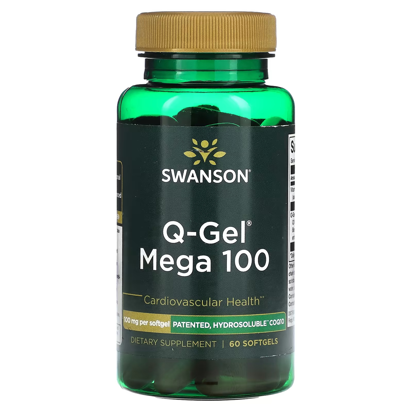 Пищевая добавка Swanson Q-Gel Mega 100 мг, 60 мягких таблеток пищевая добавка swanson mct pure 1000 мг 90 мягких таблеток