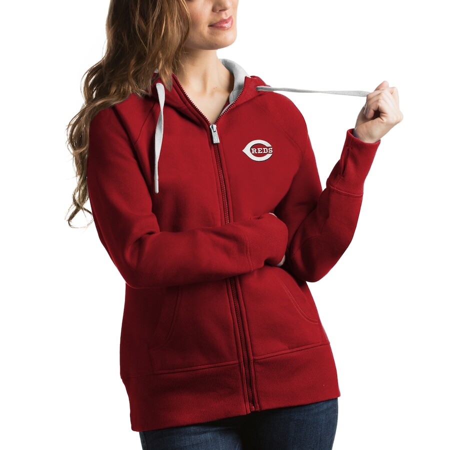 

Толстовка на молнии Antigua Cincinnati Reds, красный