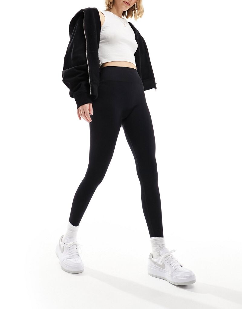 

Черные бесшовные леггинсы с завышенной талией Miss Selfridge