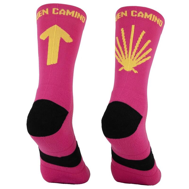 Спортивные носки унисекс Crazy Dog Camino de Santiago розовые Perro Loco, цвет rosa