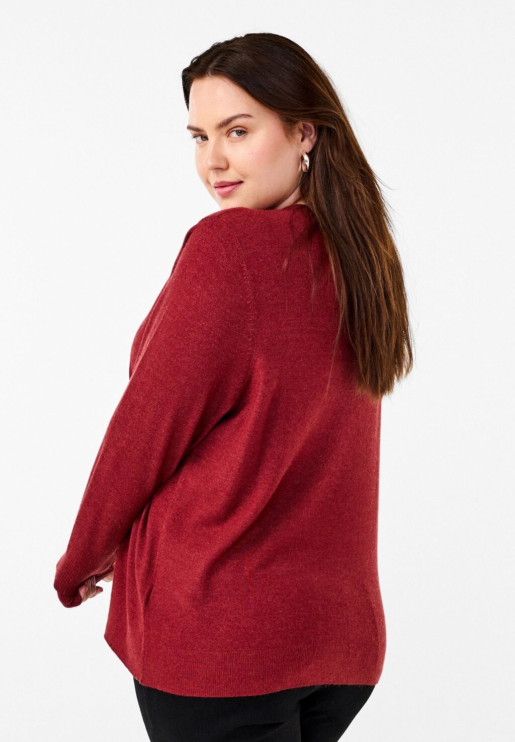 

Джемпер FLASH MIT RUNDHALSAUSSCHNITT Zizzi, цвет Mottled Dark Red