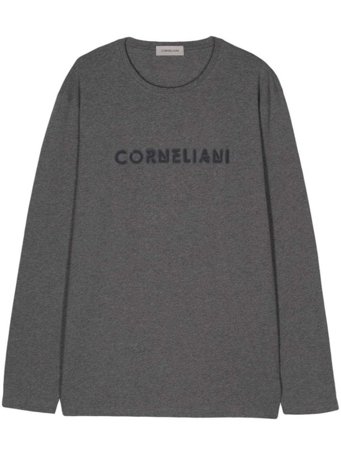 

Corneliani футболка с тисненым логотипом, серый