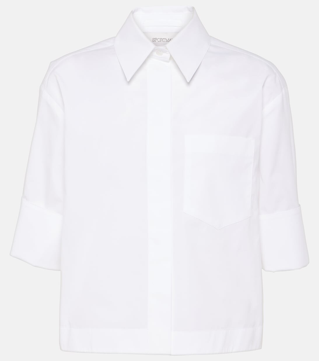 

Рубашка из хлопкового поплина Sportmax, белый