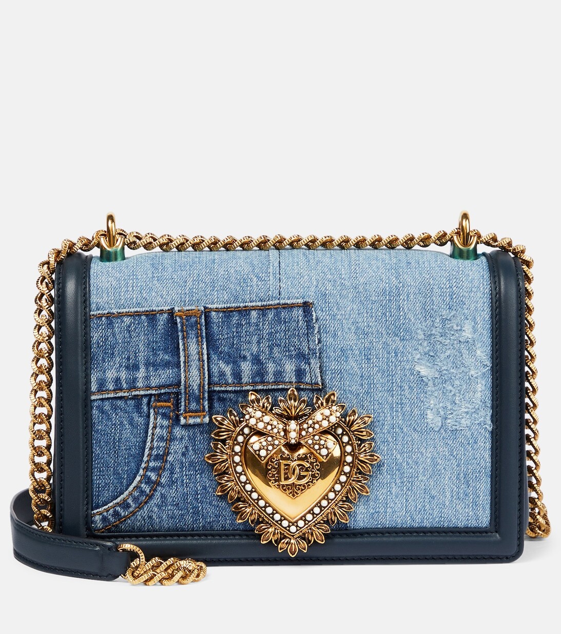 

Джинсовая сумка через плечо Devotion среднего размера Dolce&Gabbana, синий