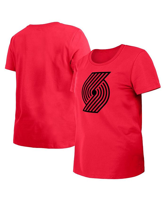 

Женская красная футболка Portland Trail Blazers 2023/24 City Edition New Era, красный