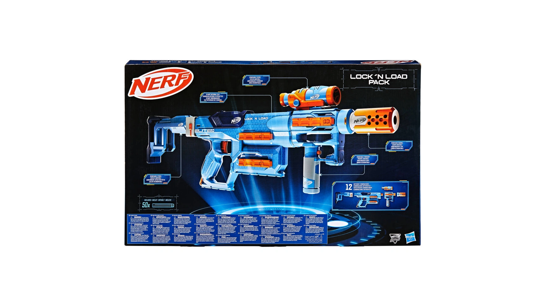 Hasbro пакет Nerf Elite 20 Lock N Load бластер nerf mega циклон шок