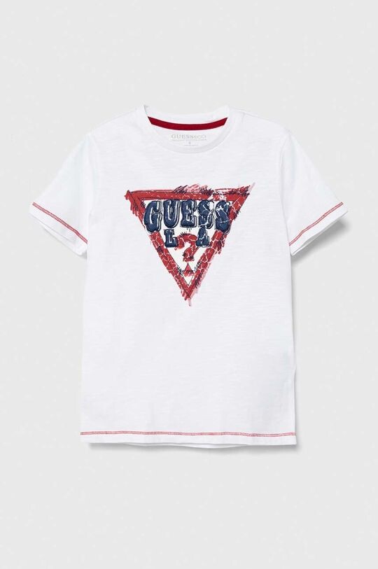 

Хлопковая футболка для детей Guess, белый