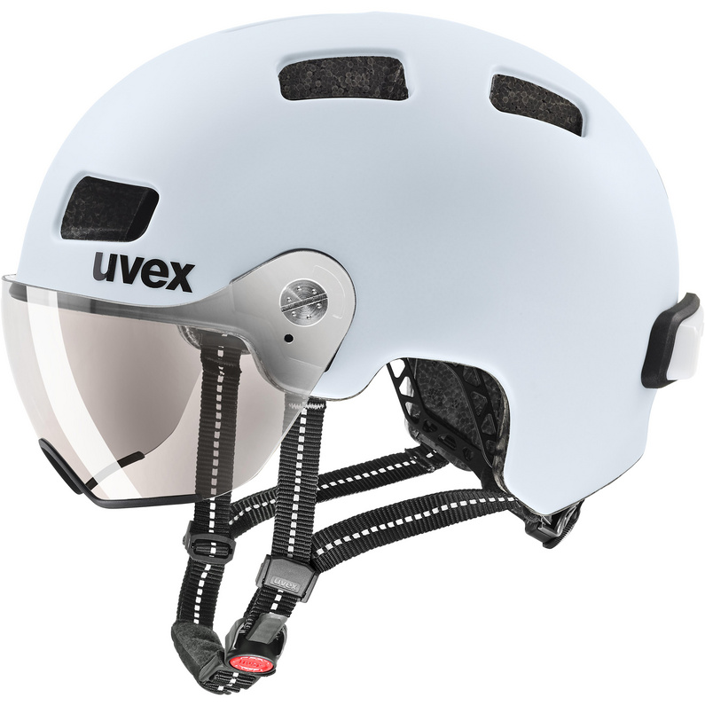 Велосипедный шлем Rush Visor Uvex, серый фара велосипедная с задним фонарем ventura