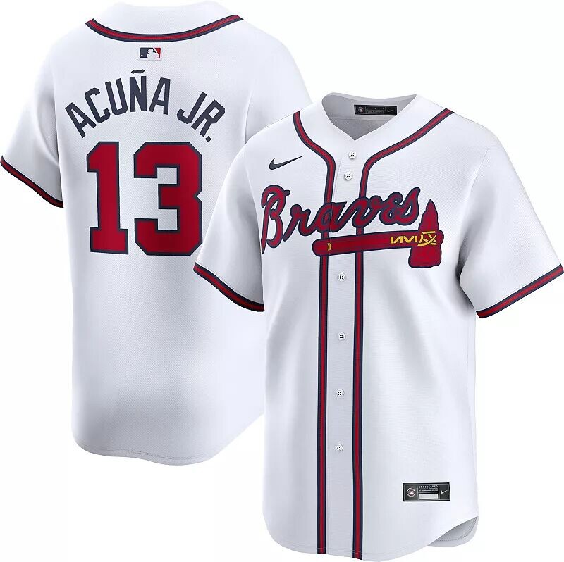 

Мужское джерси Nike Atlanta Braves Ronald Acuña Jr. #13 белого цвета ограниченной серии Vapor