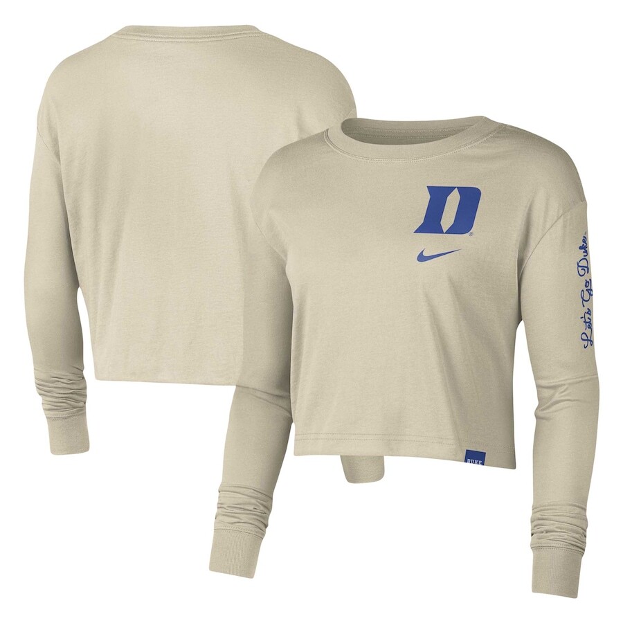 

Футболка с длинным рукавом Nike Duke Blue Devils, кремовый