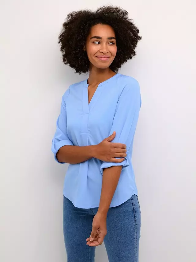 

Топ KAFFE Mia V-Neck, цвет vista/blue