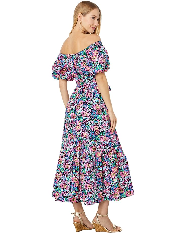 Платье Lilly Pulitzer Tamie Off-the-Shoulder Dress, цвет Multi Feeling Fintastic