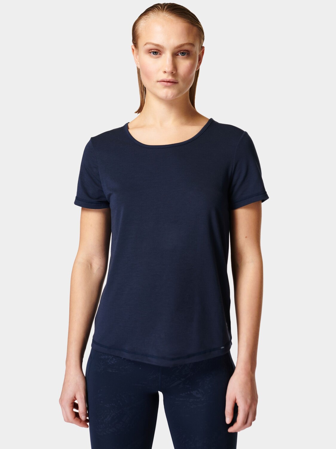 

Футболка для йоги Sweaty Betty Twist, темно-синяя