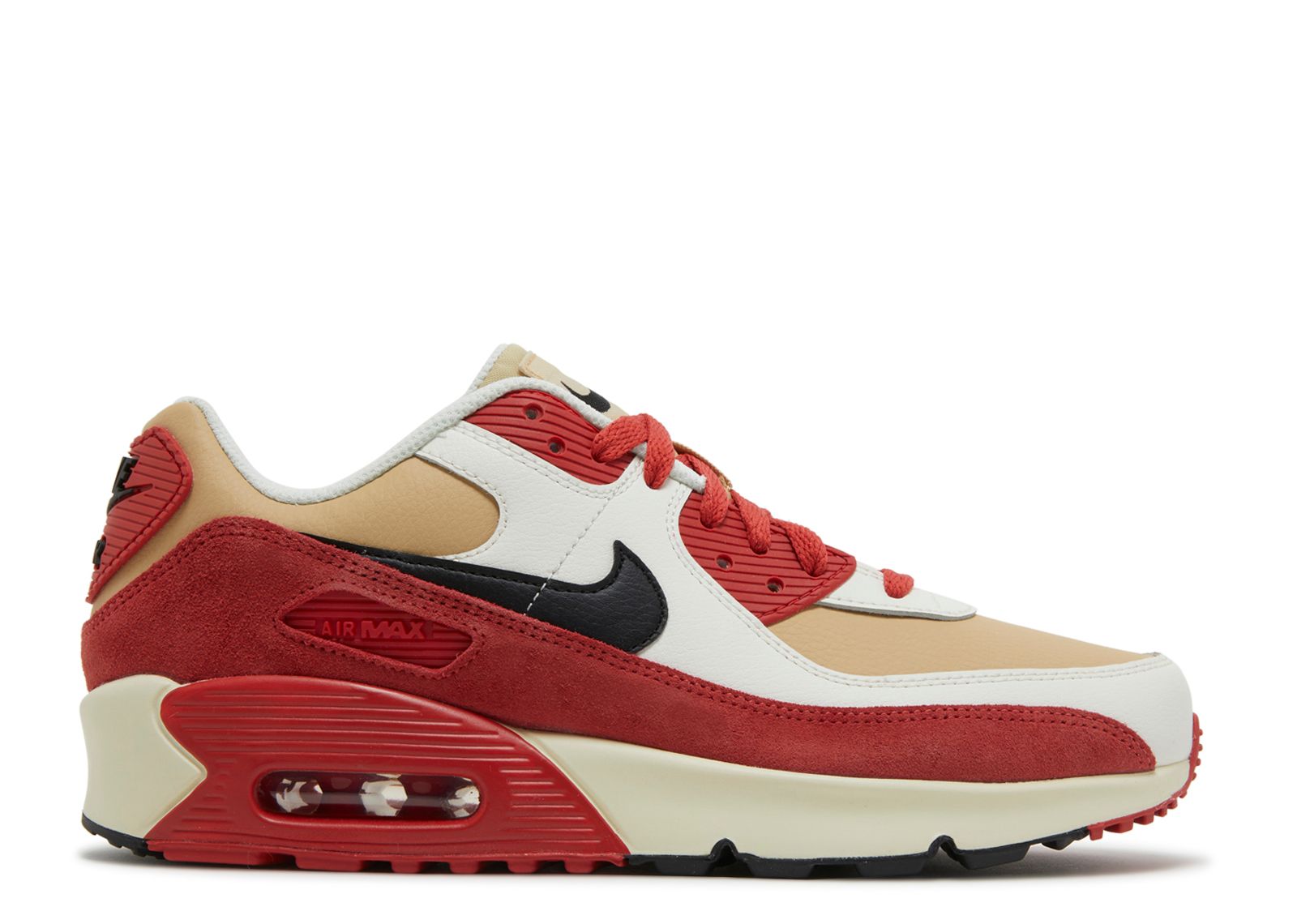 

Кроссовки Nike Air Max 90 Leather Gs 'Sesame Red Clay', красный