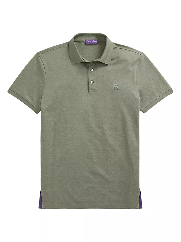 

Рубашка-поло из пике Ralph Lauren Purple Label, цвет sea spray
