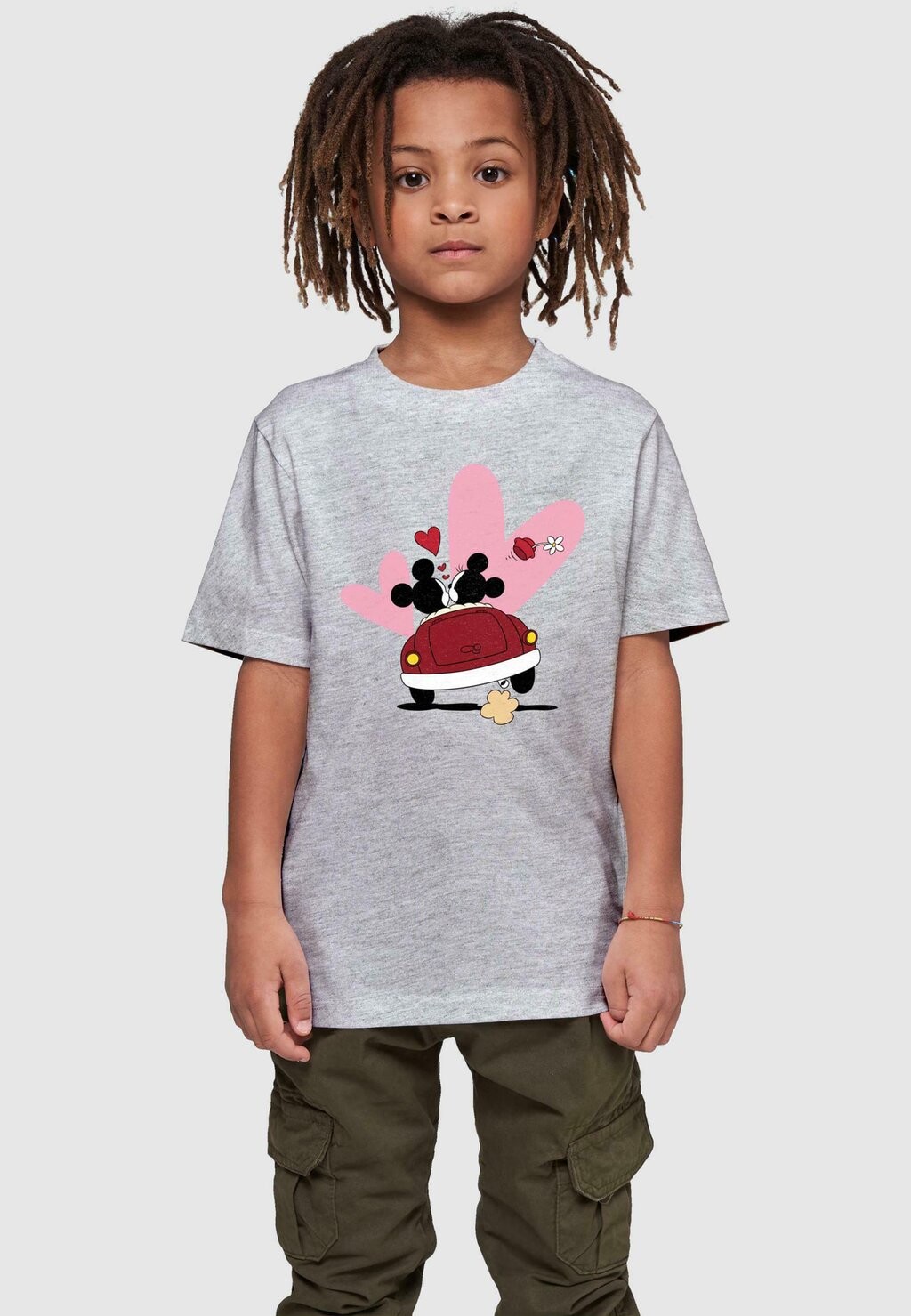 

Футболка с принтом MICKEY MOUSE CAR PRINT ABSOLUTE CULT, цвет heather grey