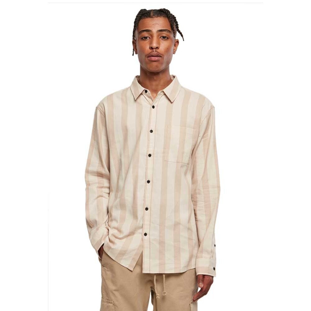 

Рубашка с длинным рукавом Urban Classics Striped, бежевый