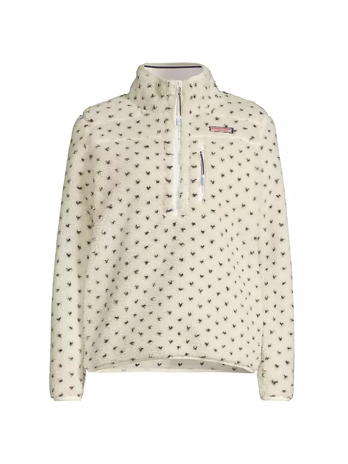 

Толстовка с молнией до четверти из шерпы Birdseye Vineyard Vines, цвет marshmallow