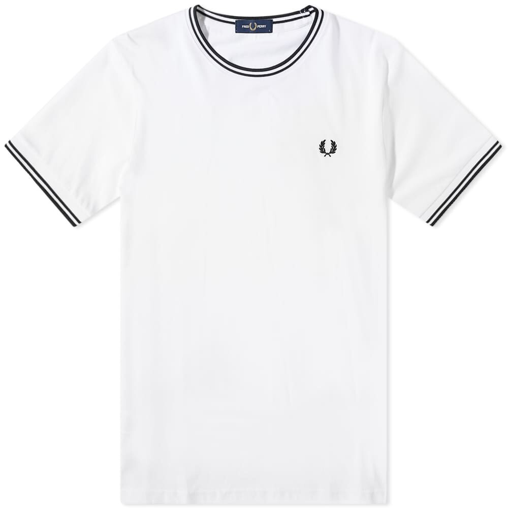 

Футболка Fred Perry с двойным вырезом, белый