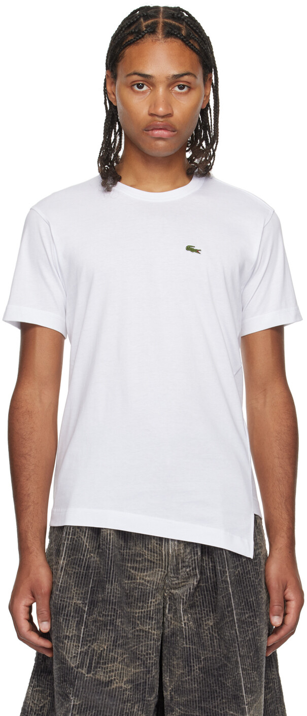 

Рубашка Comme des Garcons Белая футболка Lacoste Edition Comme des Garçons