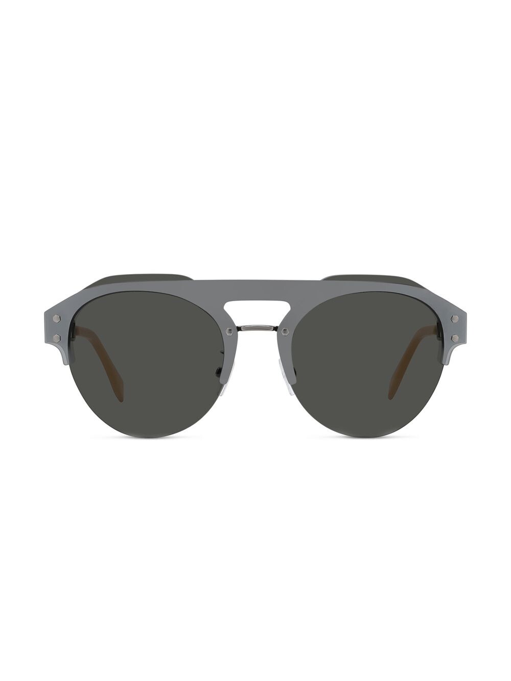 

Металлические солнцезащитные очки Clubmaster Fendi, черный