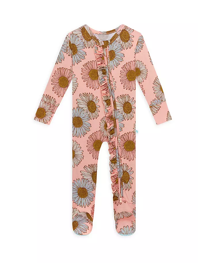 

Футболка Millie с оборками на молнии для маленьких девочек Posh Peanut, цвет pink floral