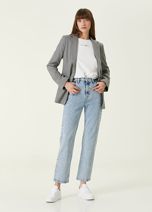 

Голубые прямые джинсовые брюки julie Tommy Jeans, Синий