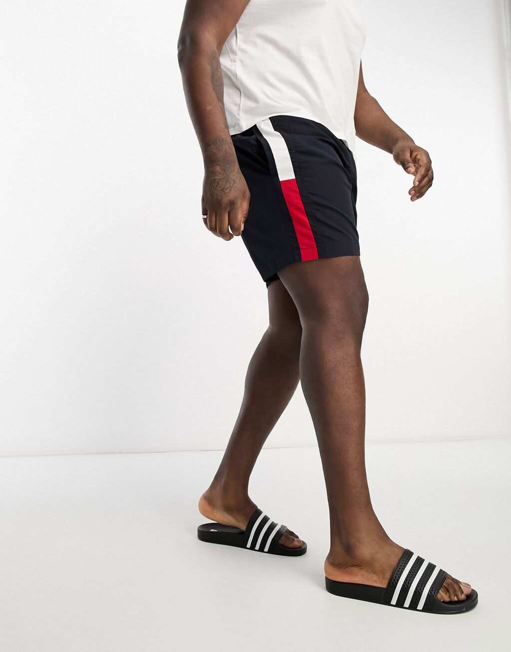 

Темно-синие шорты для плавания среднего размера с кулиской Tommy Hilfiger Big & Tall
