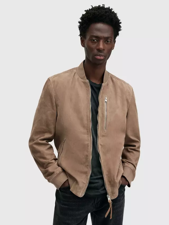 

Куртка AllSaints Kemble Suede Bomber, коричневый