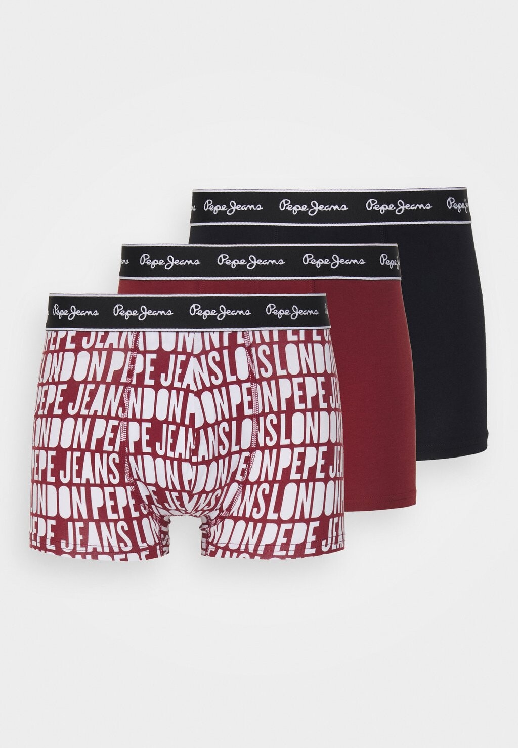 

Шорты ALLOVER LOGO 3 PACK Pepe Jeans, бордо