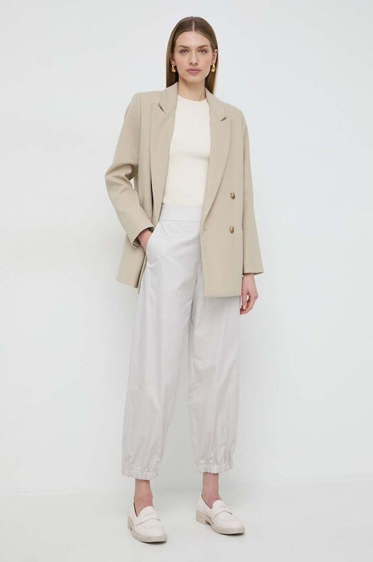 

Хлопковые брюки Max Mara Leisure, серый