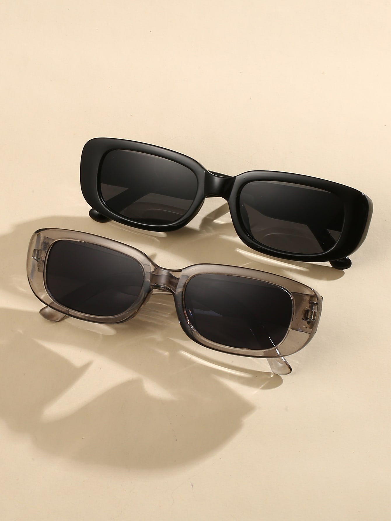 2 шт./компл. женские черные 1 шт квадратные стильные солнцезащитные очки для пляжа