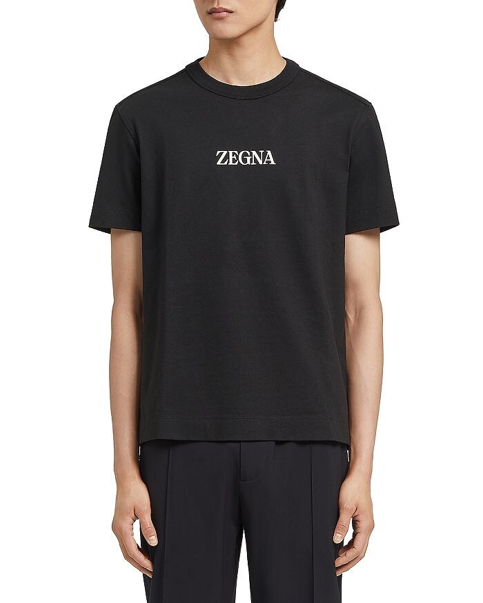

Футболка с коротким рукавом и логотипом Zegna, Черный