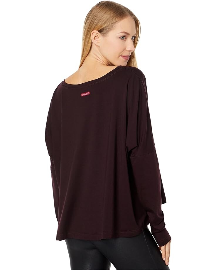 

Футболка Hard Tail Long Sleeve Boxy V Tee, цвет Red Plum