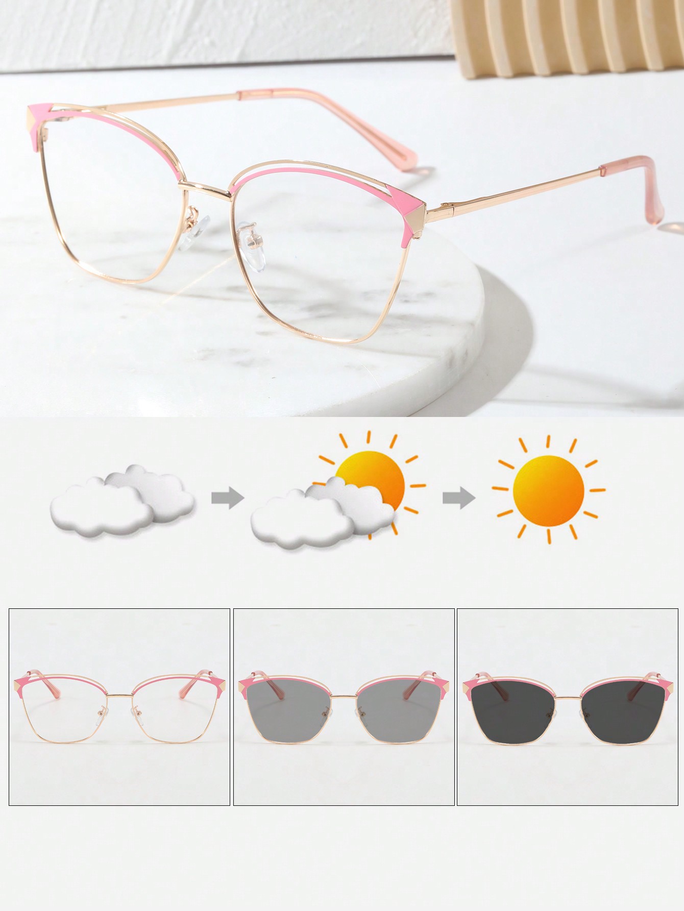 цена 1 шт. новые стильные металлические фотохромные очки с защитой от синего света