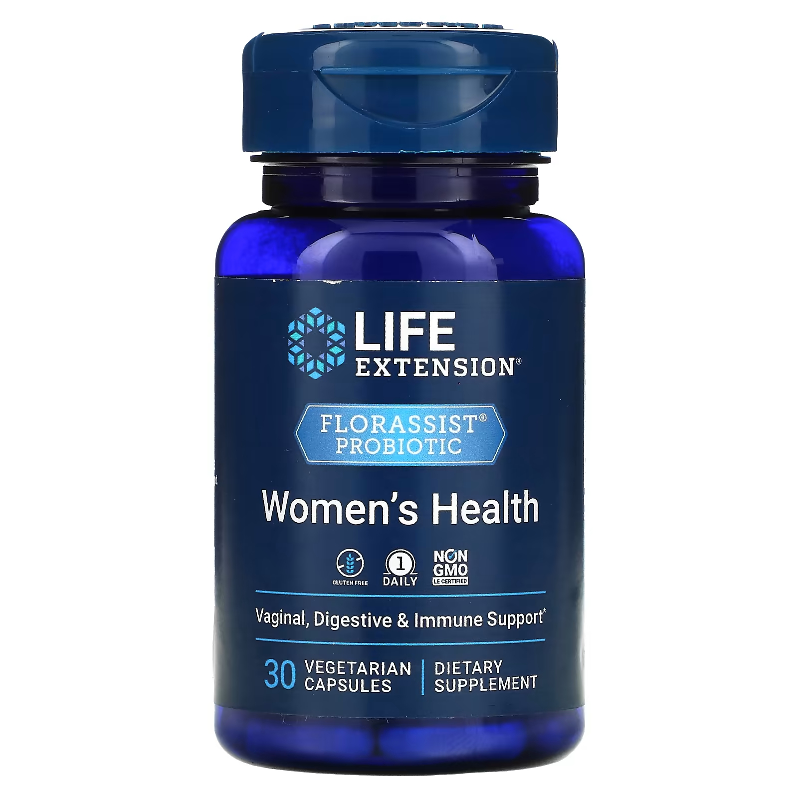 Пробиотик Life Extension Florassist для женского здоровья, 30 капсул поддержание оптимального здоровья мозга cognitex basics 30 капсул life extension
