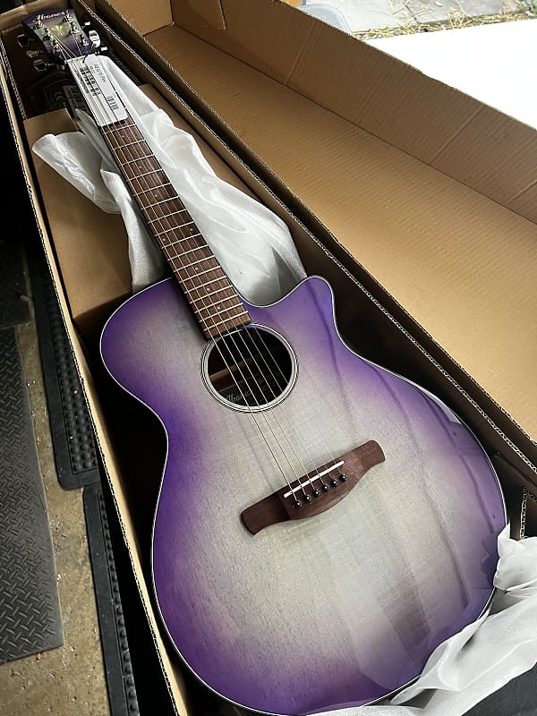 Акустическая гитара Ibanez AEG70-PIH Grand Concert 2023 - Present - Purple Iris Burst High Gloss акустическая гитара ibanez ae240jr mhs 2023 present mahogany sunburst high gloss