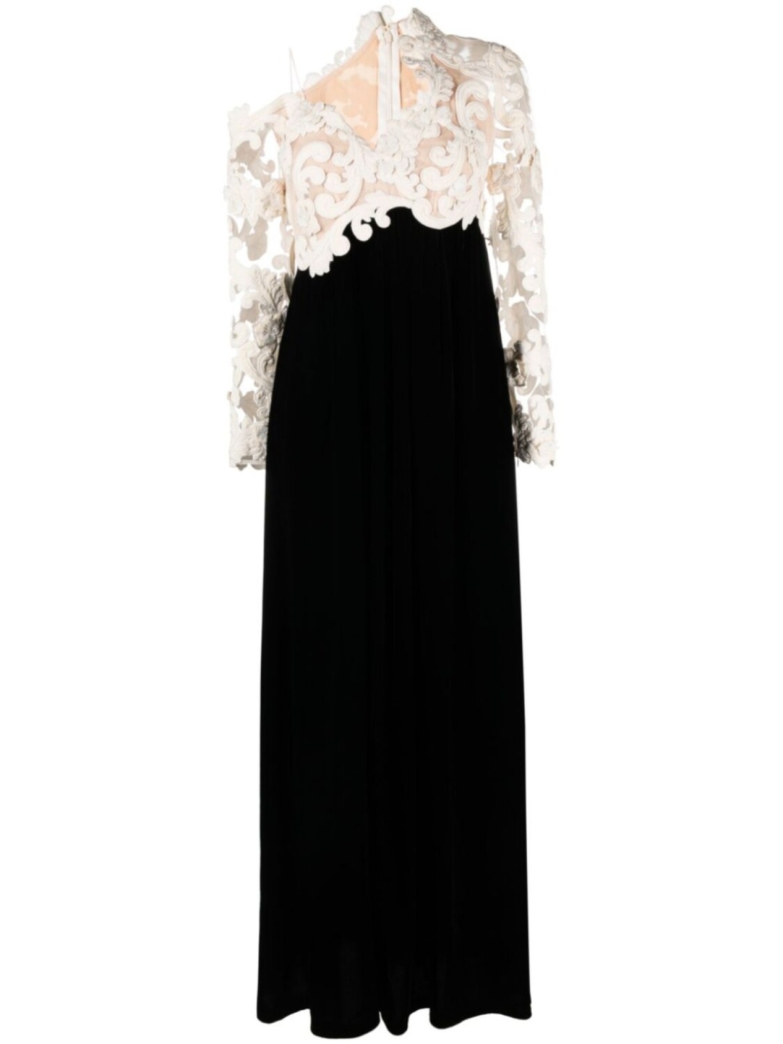 

ZIMMERMANN бархатное платье Sensory с вышивкой, черный