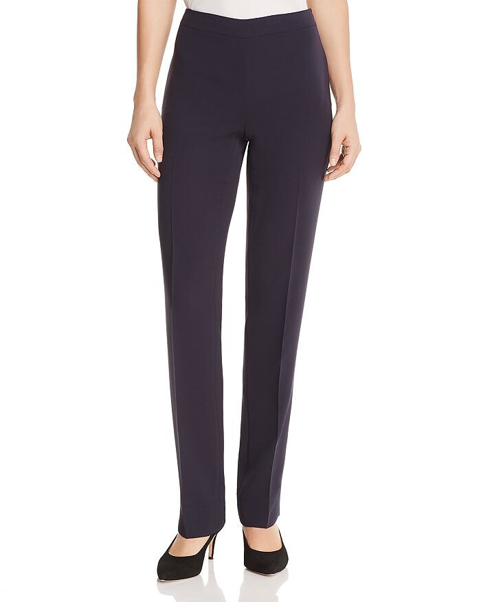 

Шелковые прямые брюки Bleecker Lafayette 148 New York, Черный