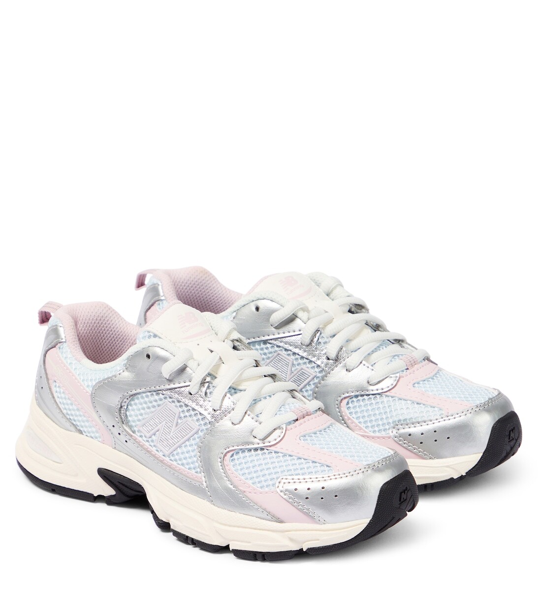 

Кроссовки 530 из кожи и сетки New Balance, серебряный