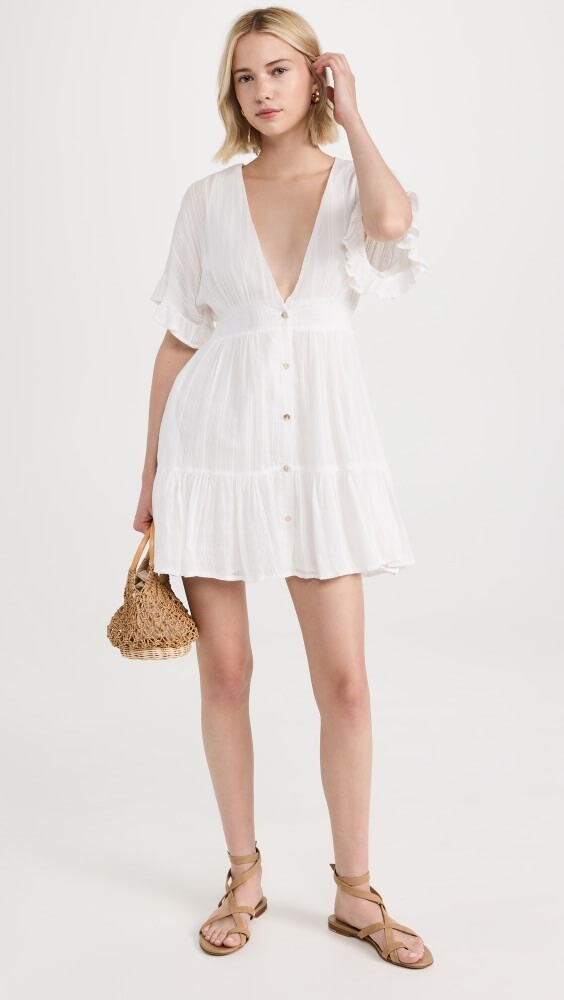 

Платье мини MINKPINK Arizona, белый