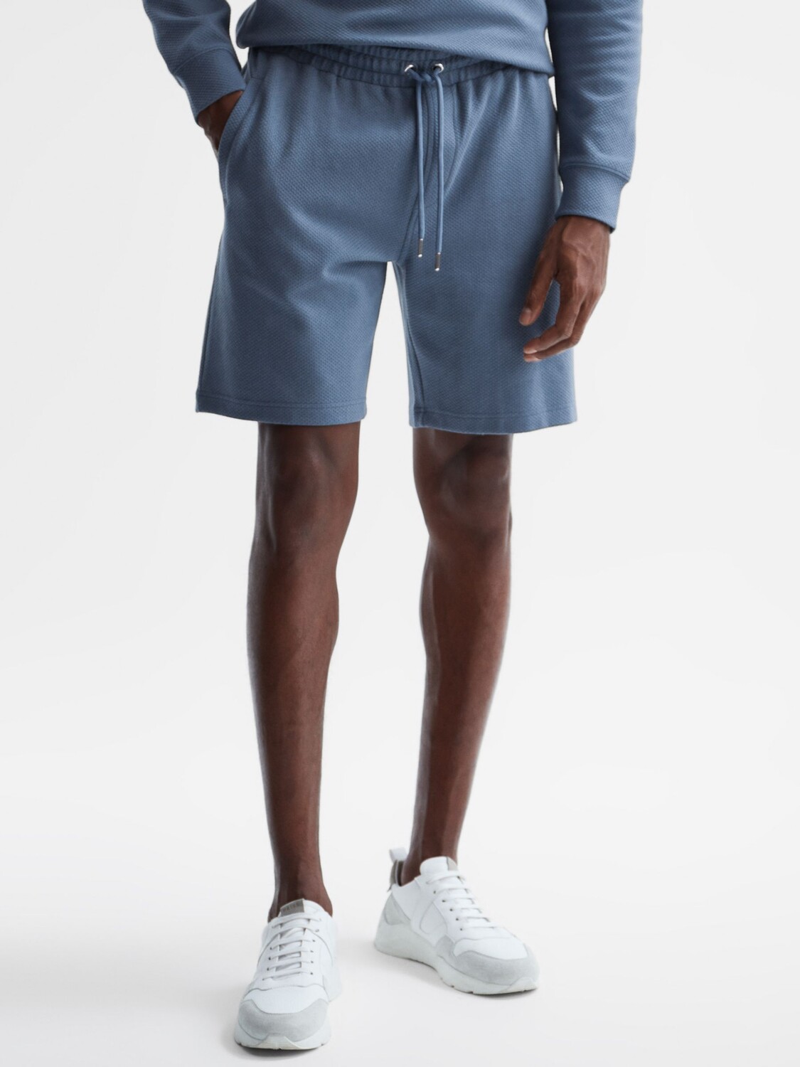 

Трикотажные спортивные шорты с завязками Reiss Robin, голубые