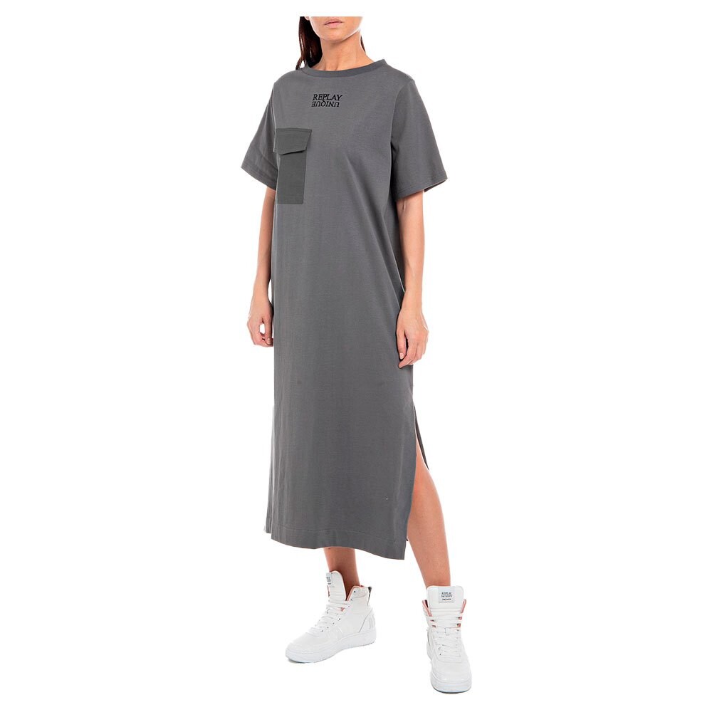 

Длинное платье Replay W9014.000.23188P Short Sleeve, серый