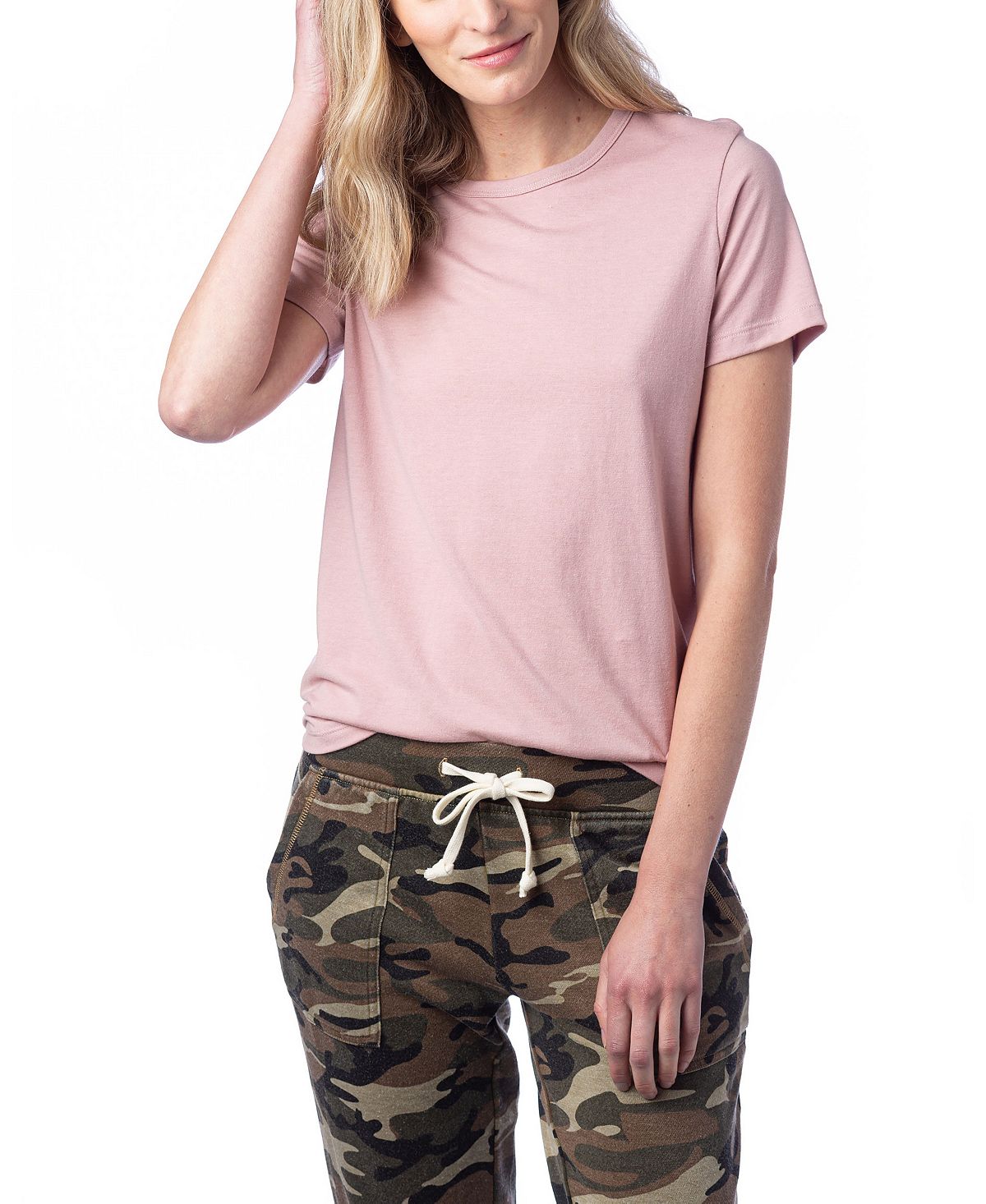 Женская футболка Tri-Blend Crew из модала Macy's, розовый