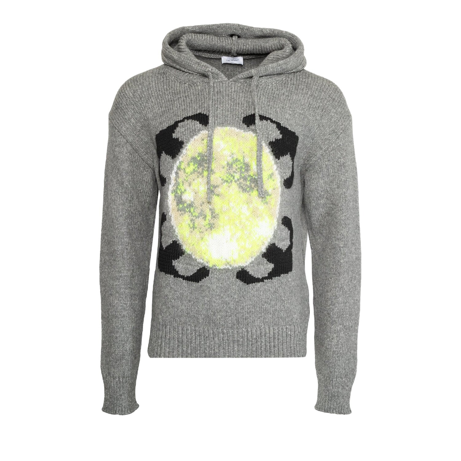 

Толстовка массивной вязки Off-White Arrow Moon, цвет Серый/Черный